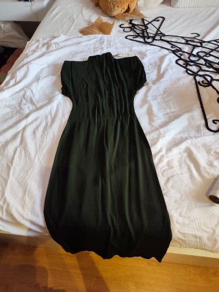 Vestido Zara verde oscuro Talla S