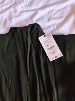 Vestido Zara verde oscuro Talla S