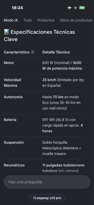 Patinete Eléctrico Segway ZT3 Pro
