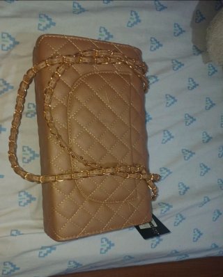 Bolso SI&SI marrón y dorado