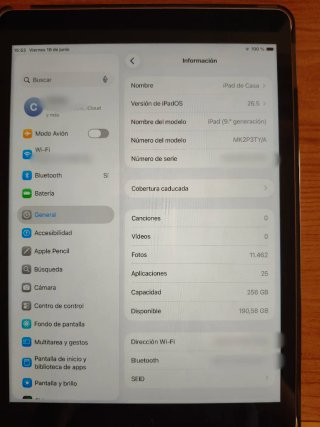 Apple iPad 9 256GB Wifi Plateado