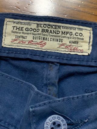 Pantaloni chino blu Classic fit da uomo Blooker