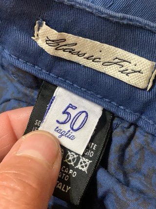 Pantaloni chino blu Classic fit da uomo Blooker