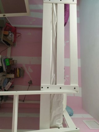 Cama alta de madera Ikea blanca