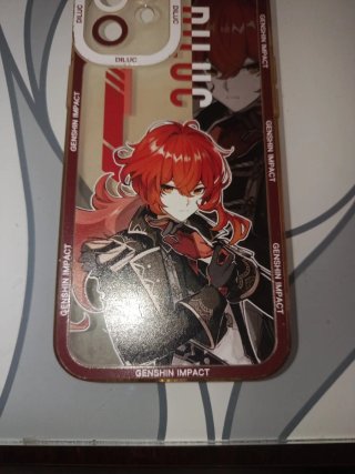 Funda iPhone Transparente con Diluc GENSHIN IMPACT