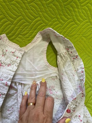 Vestido Orchestra blanco y rosa 9 meses