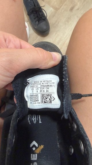 Converse Negras Suela Alta