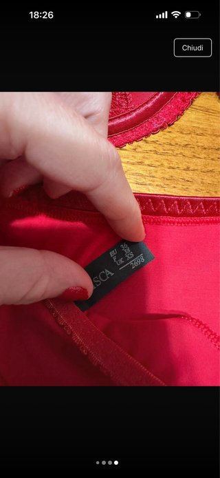 Completo intimo rosso