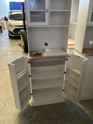 Mueble Alacena Hogar Madera y Cristal