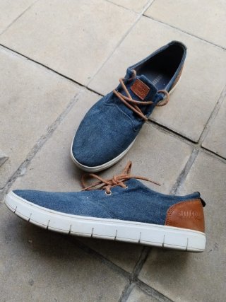 Zapatillas Mustang Sport Azul Marrón