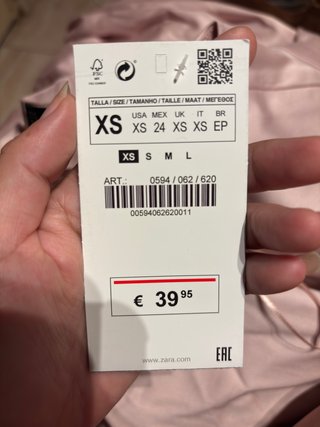 Vestido Zara rosa nuevo