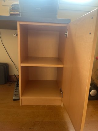 Escritorio 2m azul y madera