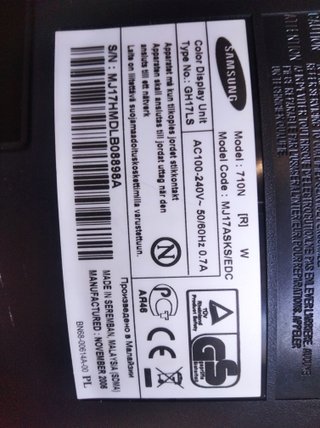 Monitor Samsung SyncMaster 710n