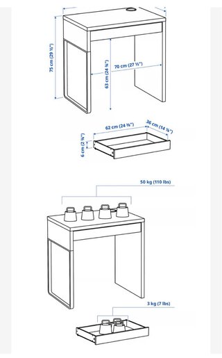 URGE Escritorio Ikea blanco