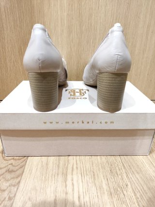 Zapatos Fosco Tacón Beige T39 Nuevos