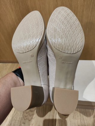 Zapatos Fosco Tacón Beige T39 Nuevos