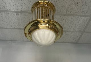 Lampada da Soffitto Vintage FALADESA Alabastro Cristallo