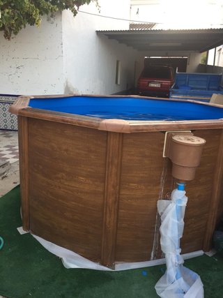Piscina desmontable marrón