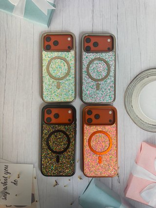 Funda Glitter iPhone 17 Pro Max. Precio Unidad