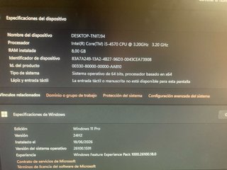 PC i5 4570 8GB RAM 500GB HDD