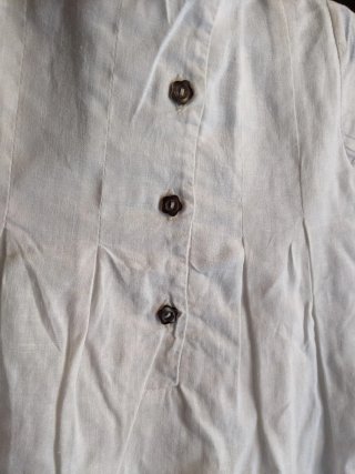 Abito neonata in lino con pois