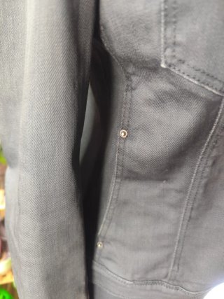 Cazadora vaquera negra Zara Woman M