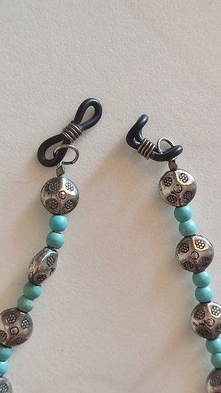 Collar cuelga gafas turquesa estilo étnico