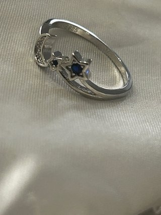Anello Argento 925 Stelle e Luna Regolabile