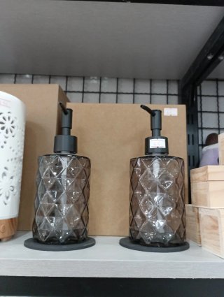 2 Dispensadores de Jabón Vidrio Diamante