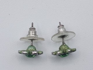 Pendientes de flor verde