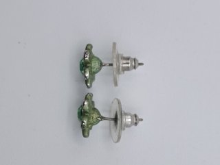 Pendientes de flor verde