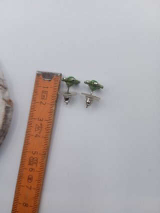 Pendientes de flor verde