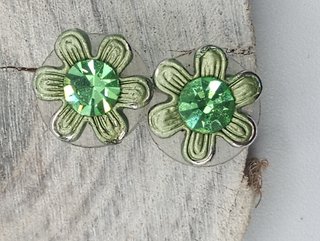 Pendientes de flor verde