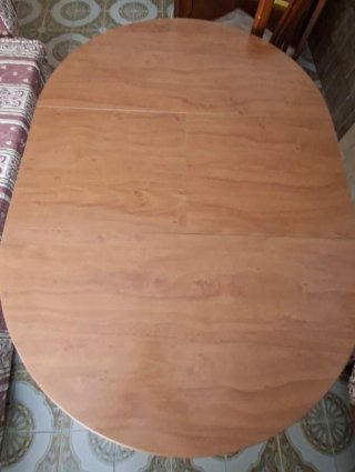 Conjunto mesa y 4 sillas madera