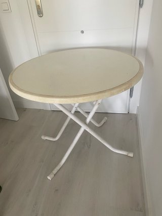Mesa plegable redonda terraza/jardín 80 cms diámet