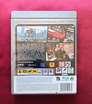 Grand Theft Auto IV PS3 Platinum Completo Ottimo