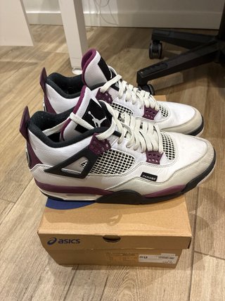 Jordan 4 PSG Morado Blanco