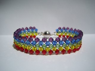 Pulsera Arcoíris cristales Swarovski Artesanal