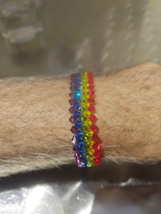 Pulsera Arcoíris cristales Swarovski Artesanal