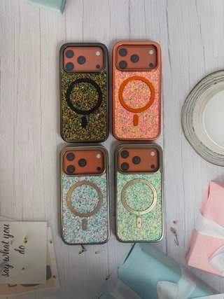 Funda Glitter iPhone 17 Pro. Precio Unidad