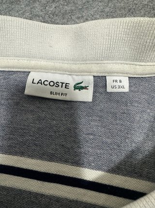 Polo Lacoste Gris Azul Marino XXXL Hombre