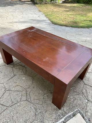 Mesa de centro elevable de madera