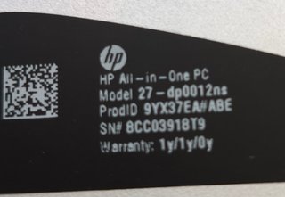 HP All-in-One Ryzen 3 27 Plata