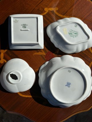 Set 4 oggetti vintage decorati