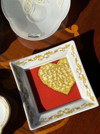 Set 4 oggetti vintage decorati