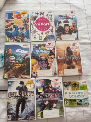 Consola Nintendo Wii Blanca + Juegos y Accesorios