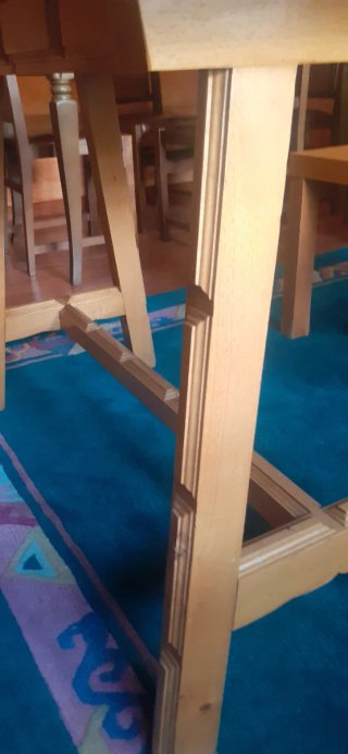Mesa libro madera pino + 4 sillas