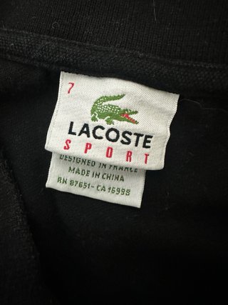 Polo Lacoste Negro Clásico Talla XXL Hombre
