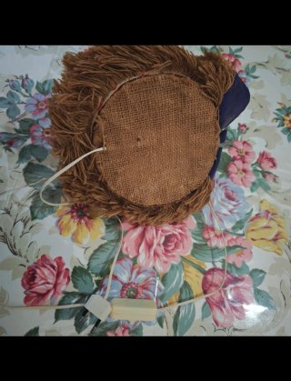 Lampada Leone Vintage Anni '70 Juta Paglia