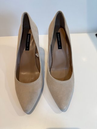 Zapatos de tacón salón beige T.38